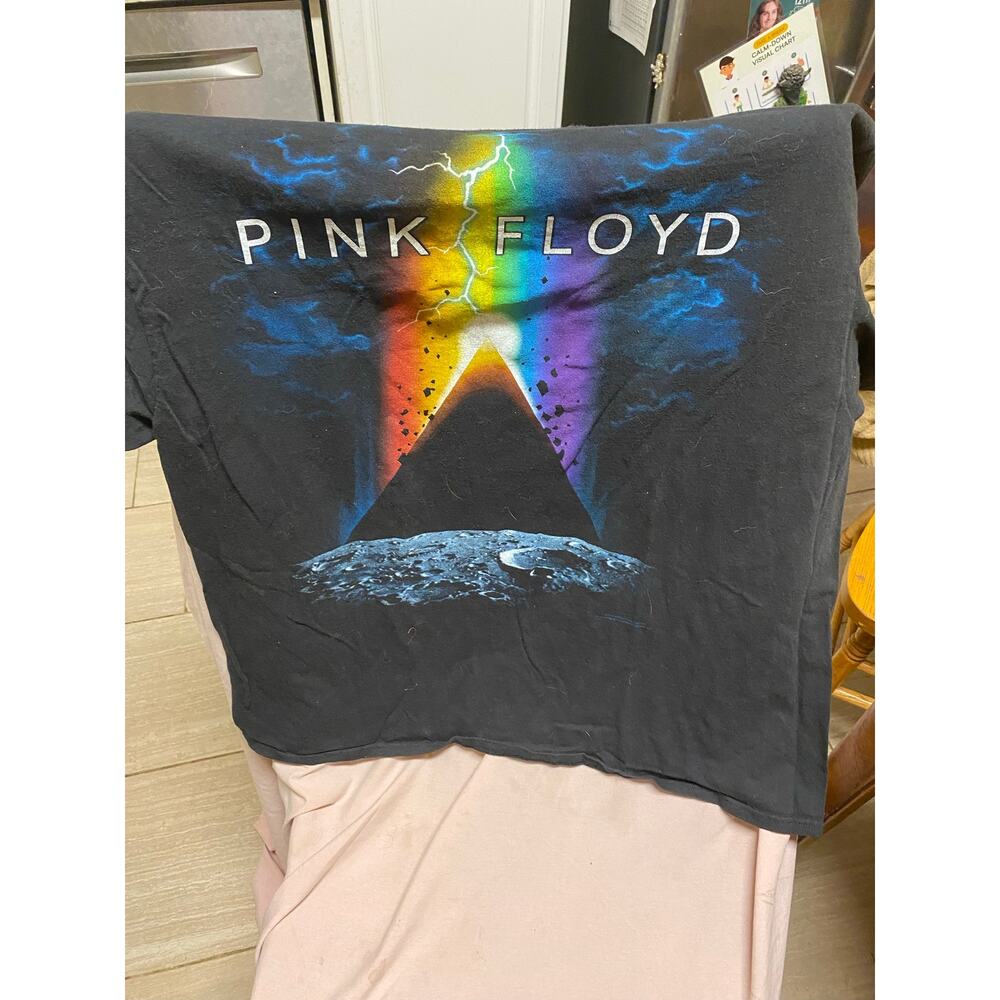 Pink Floyd Shirt Mens 2XL Black Liquid Blue Band Dark Side of the Moon